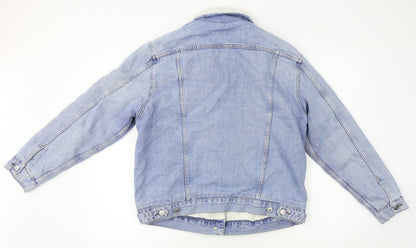 Womens UK Size 8 Moto Blue Jacket