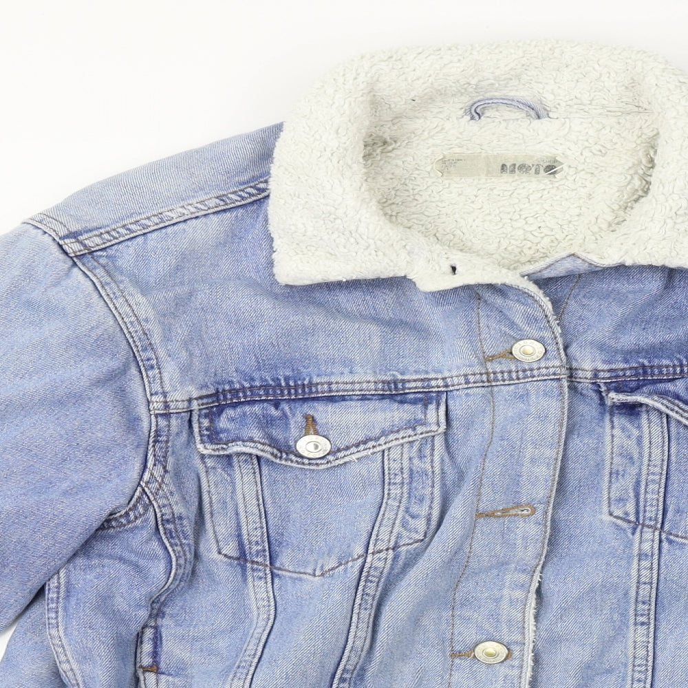 Womens UK Size 8 Moto Blue Jacket