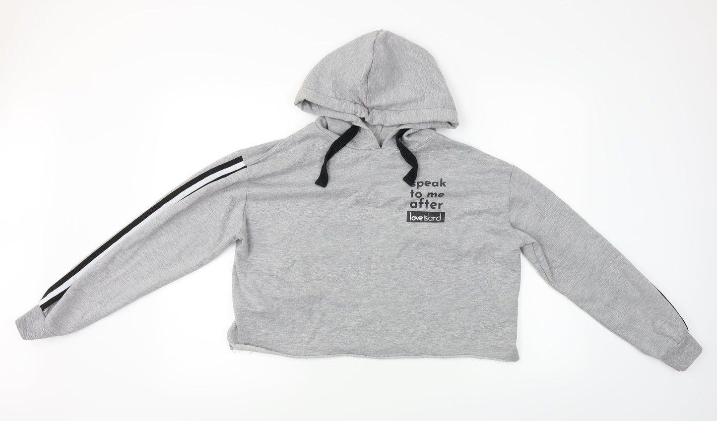Love Island  Womens Grey   Pullover Hoodie Size 14