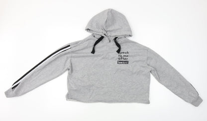 Love Island  Womens Grey   Pullover Hoodie Size 14