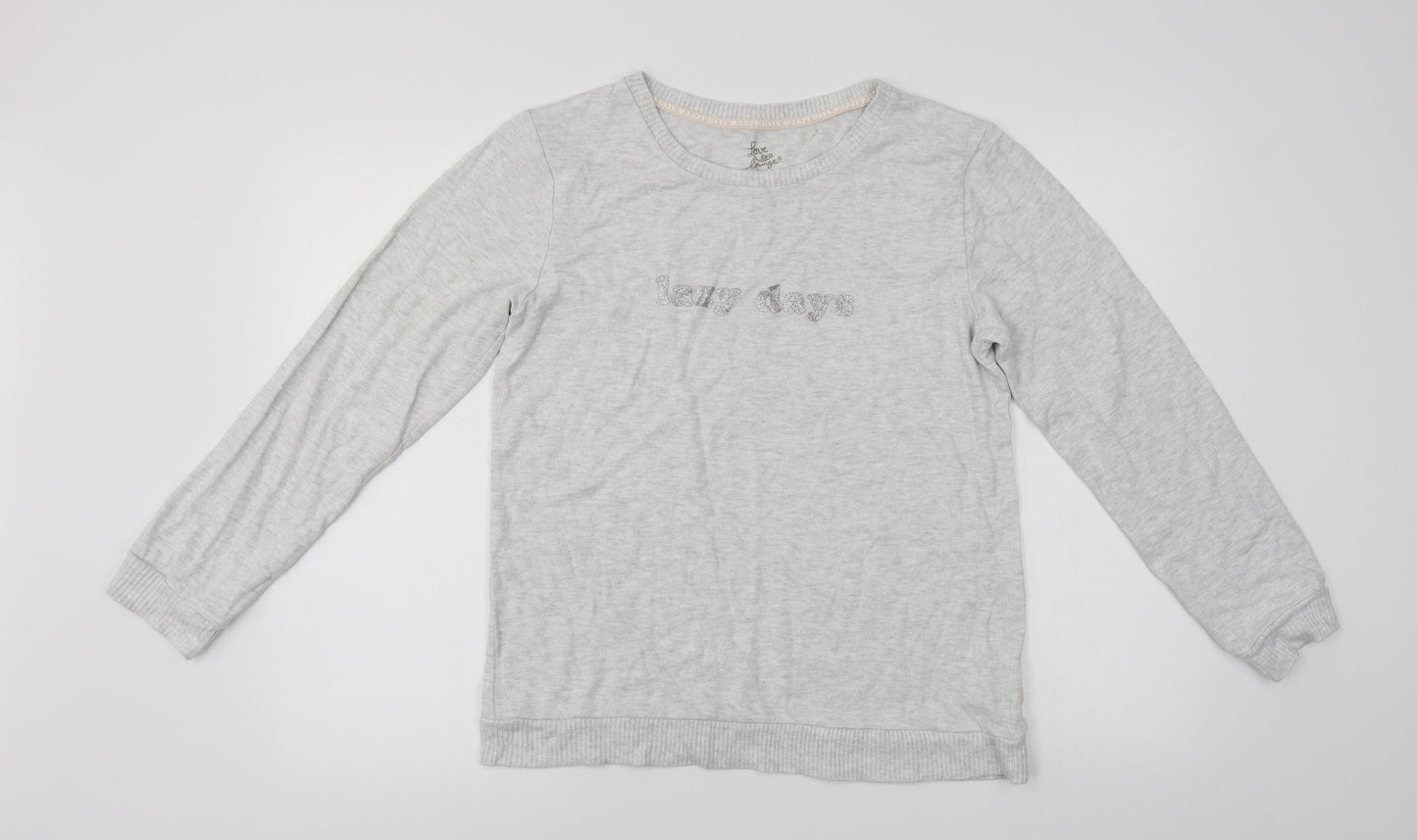 Womens UK Size 10 love to lounge Grey Pullover Jumper