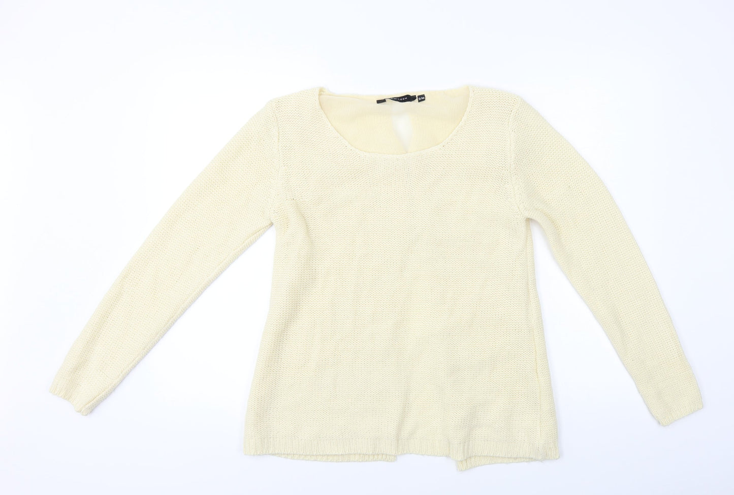 Womens UK Size M New Look Beige Pullover Jumper