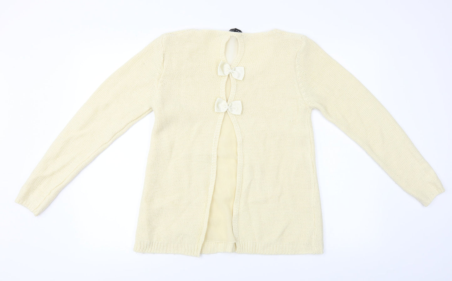 Womens UK Size M New Look Beige Pullover Jumper