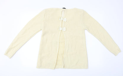 Womens UK Size M New Look Beige Pullover Jumper