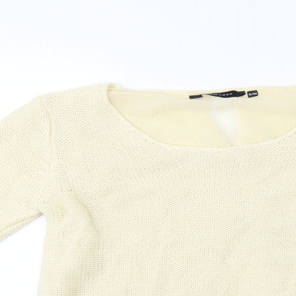Womens UK Size M New Look Beige Pullover Jumper