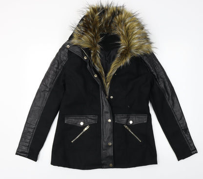 Select  Womens Black   Jacket Coat Size 8