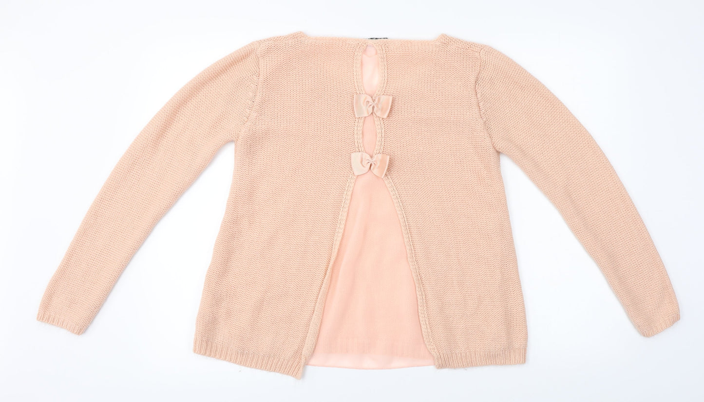 Womens UK Size M New Look Pink Pullover Jumper