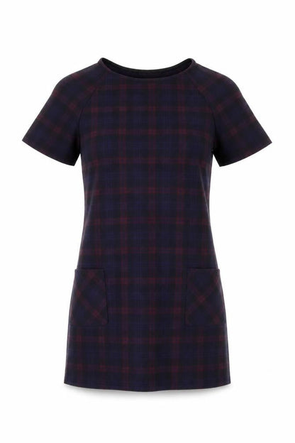 New Look  Womens Blue Check  A-Line  Size 10