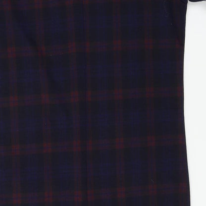 New Look  Womens Blue Check  A-Line  Size 10