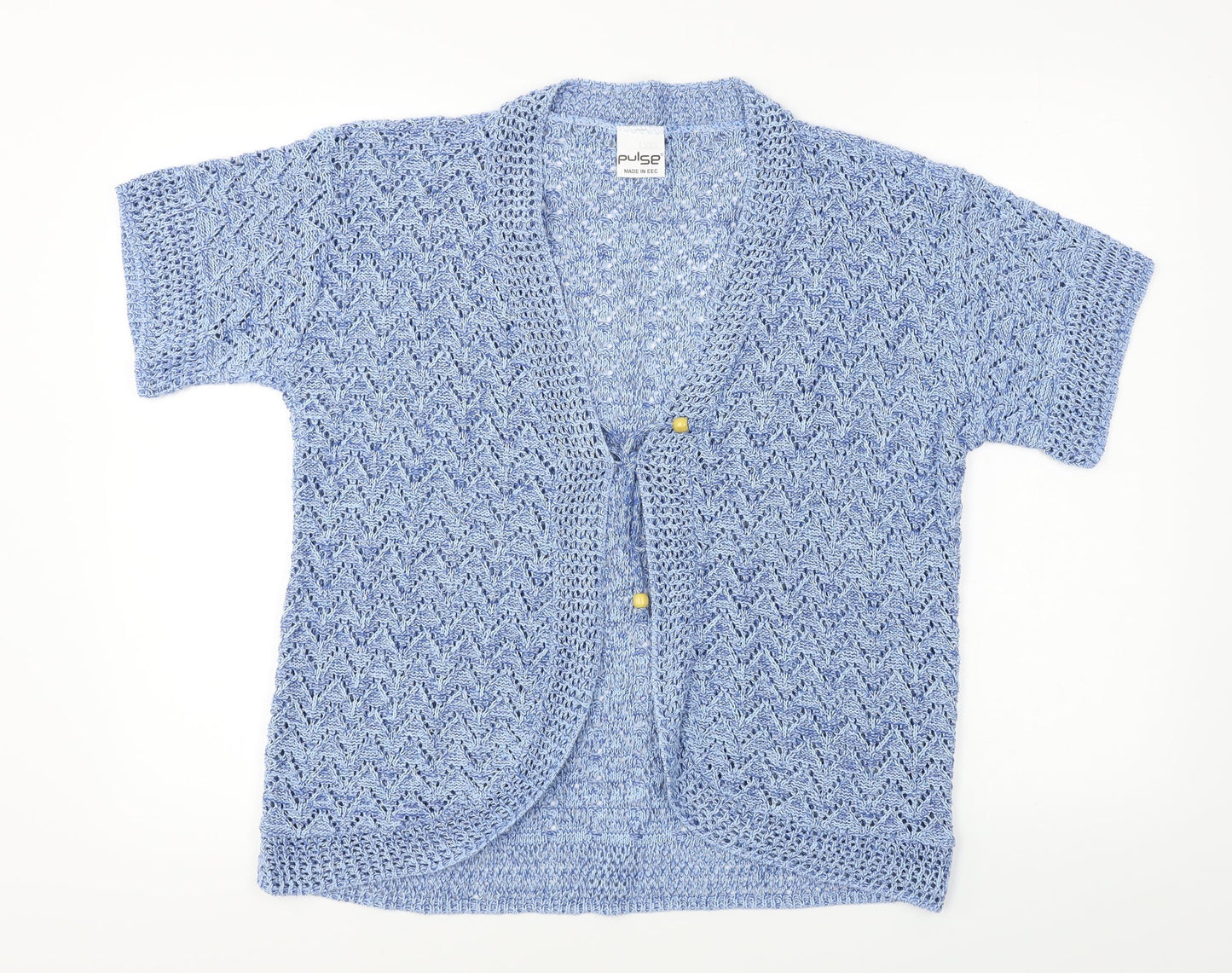Womens UK Size L Pulse Blue Cardigan Jumper
