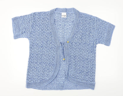 Womens UK Size L Pulse Blue Cardigan Jumper