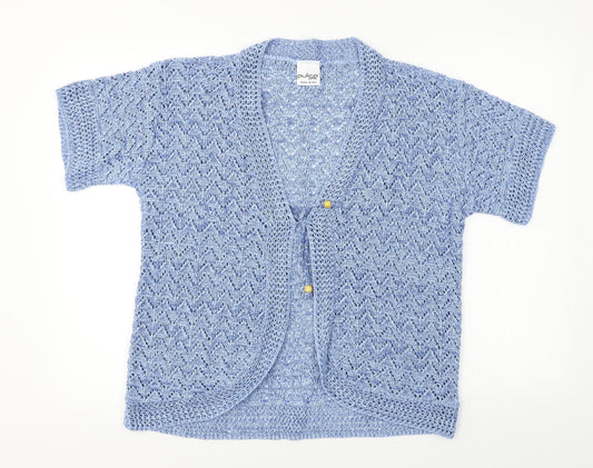 Womens UK Size L Pulse Blue Cardigan Jumper