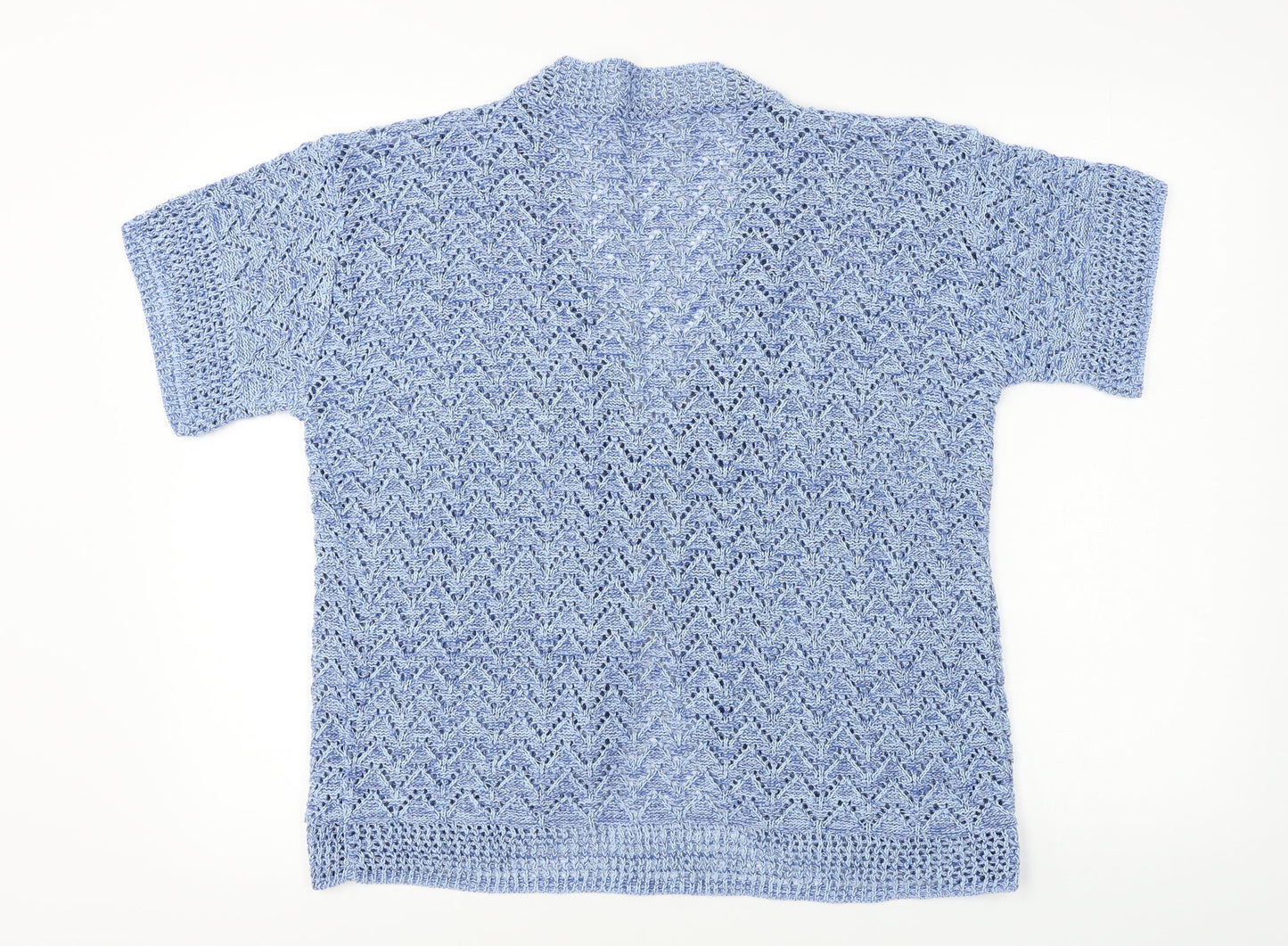 Womens UK Size L Pulse Blue Cardigan Jumper