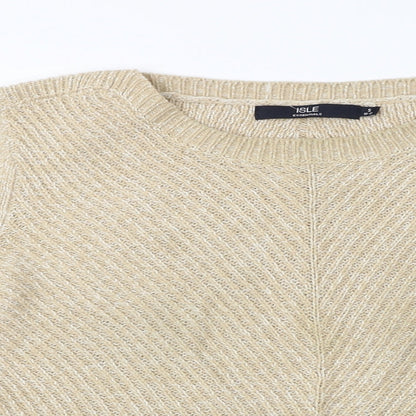 Isle Essentials  Womens Beige   Pullover Jumper Size S