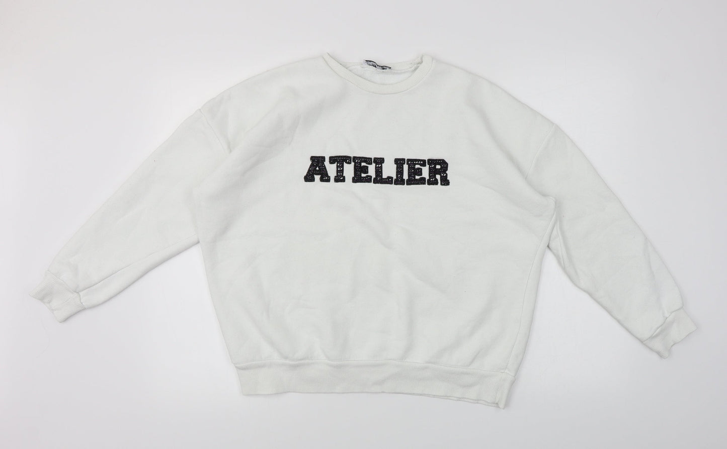 Gallery  Womens White   Pullover Jumper Size S