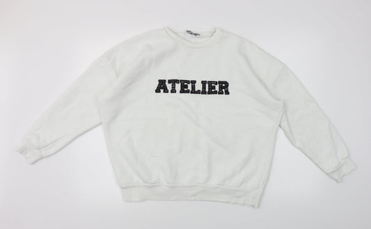 Gallery  Womens White   Pullover Jumper Size S