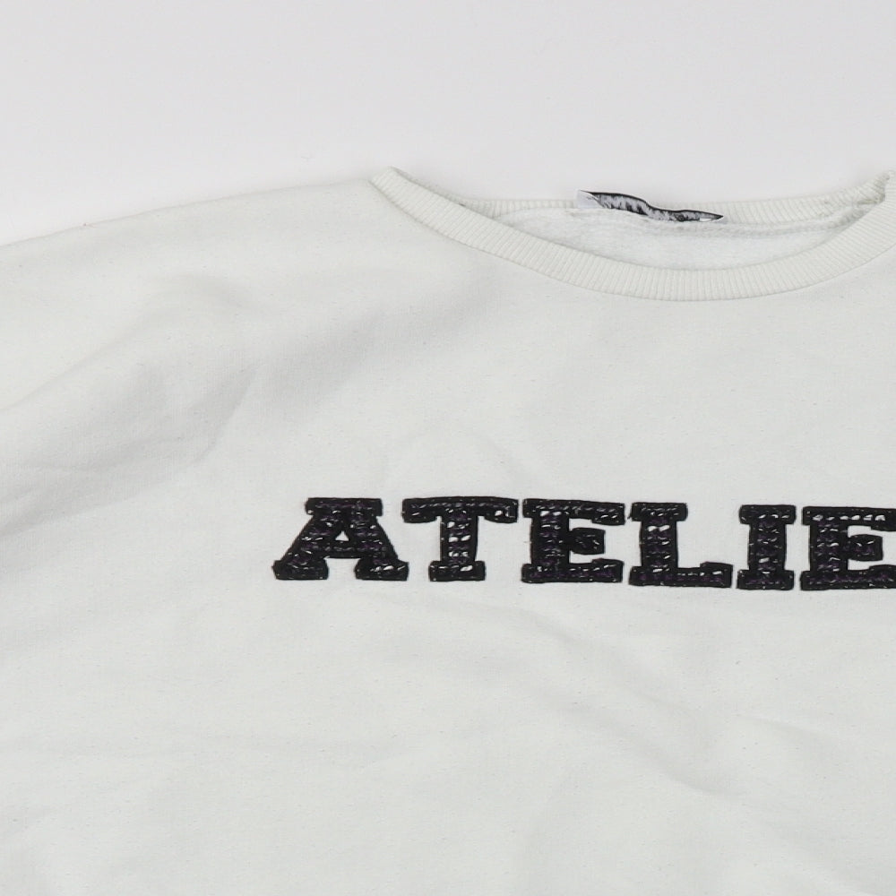 Gallery  Womens White   Pullover Jumper Size S