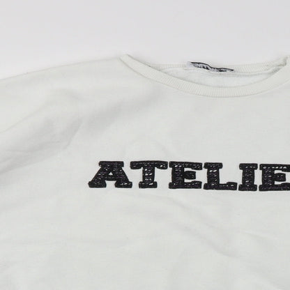 Gallery  Womens White   Pullover Jumper Size S