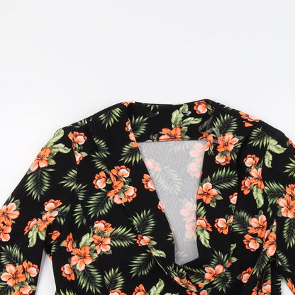 915 Generation Girls Black Floral  Jacket Coat Size 12-13 Years