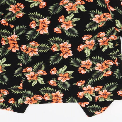 915 Generation Girls Black Floral  Jacket Coat Size 12-13 Years