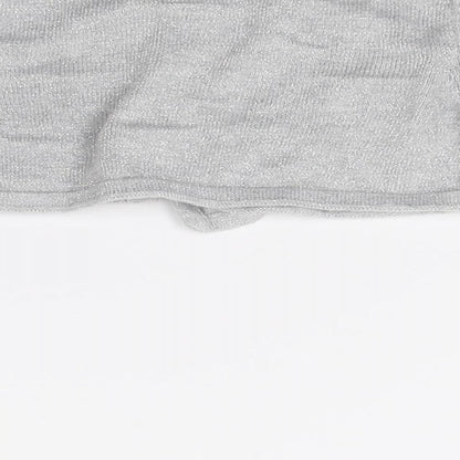 H&M Girls Grey   Cardigan Jumper Size 5-6 Years  - Croped