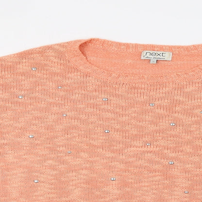 Womens UK Size 12 NEXT Orange Pullover Jumper