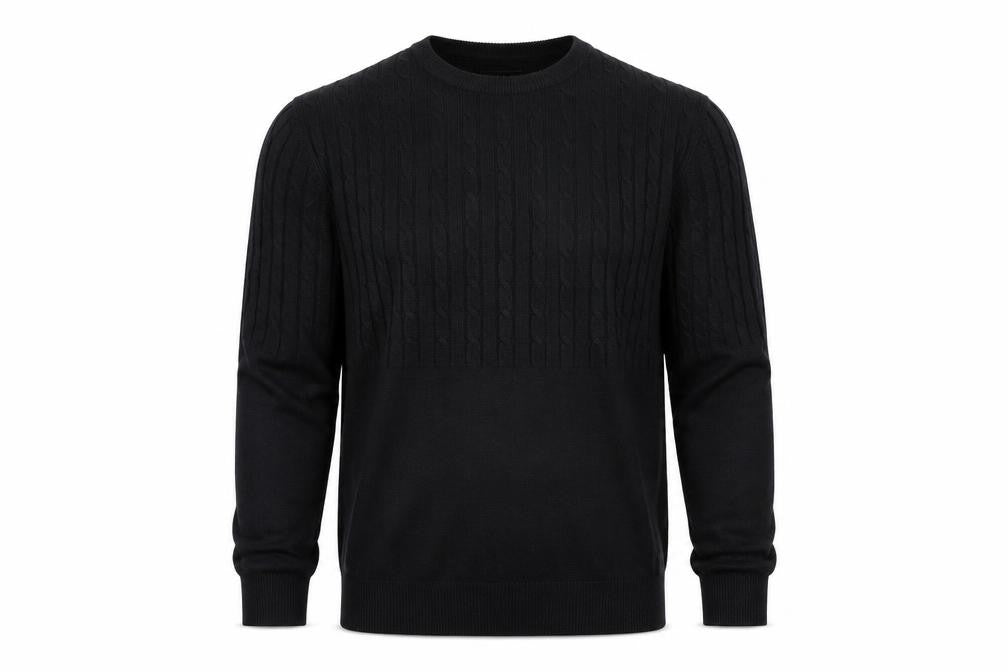 Mens UK Size L Atlantic Bay Grey Pullover Jumper