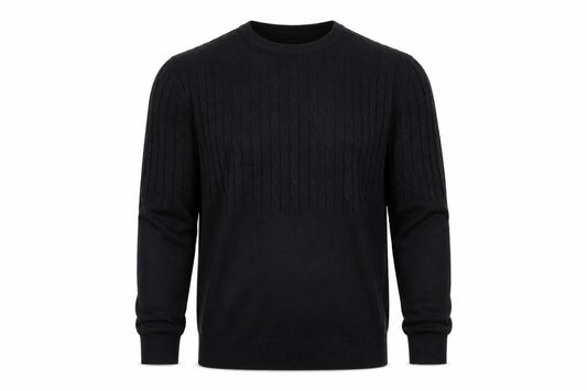 Mens UK Size L Atlantic Bay Grey Pullover Jumper