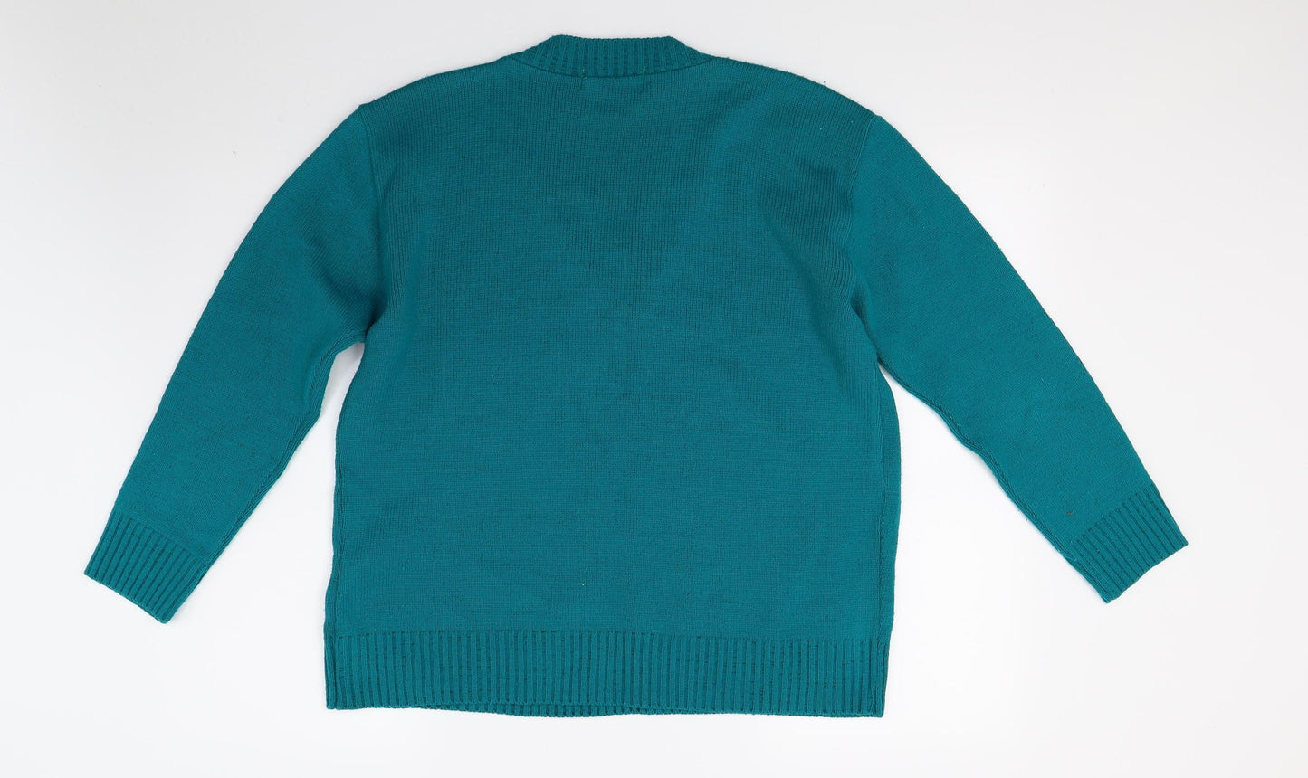 Womens UK Size L Pure & natural Green Pullover Jumper
