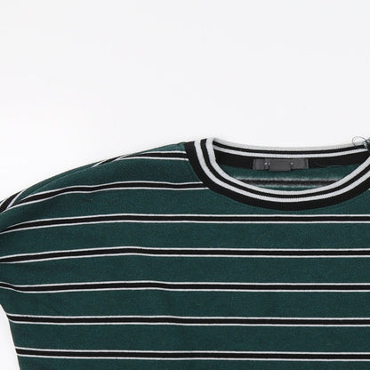 Primark Womens Green Striped  Pullover Sweatshirt Size XS
