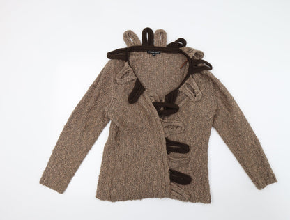 Frank saul Womens Brown  Knit Cardigan Jumper Size M