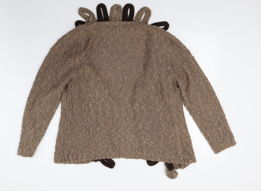 Frank saul Womens Brown  Knit Cardigan Jumper Size M