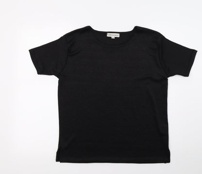 Abstacrt Womens Black   Basic T-Shirt Size S