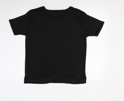 Abstacrt Womens Black   Basic T-Shirt Size S