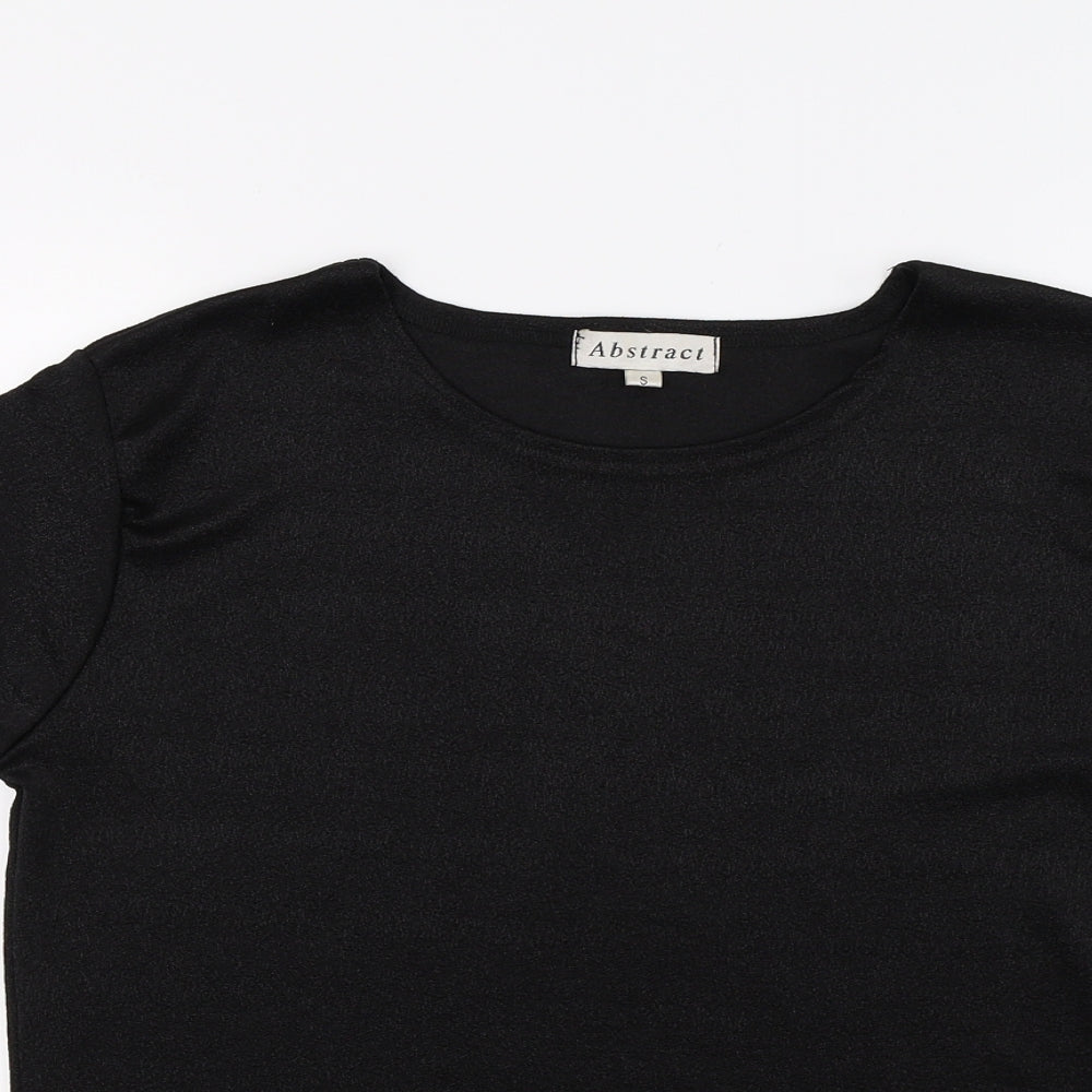 Abstacrt Womens Black   Basic T-Shirt Size S