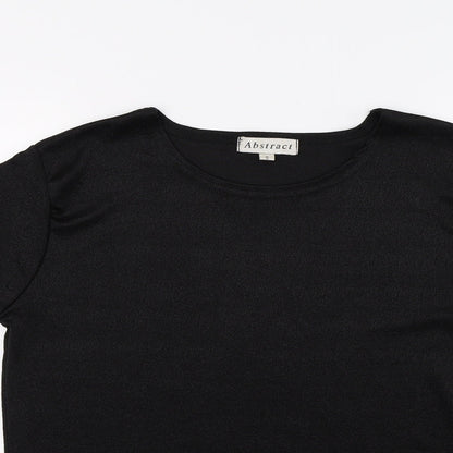 Abstacrt Womens Black   Basic T-Shirt Size S