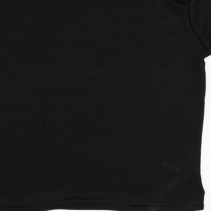 Abstacrt Womens Black   Basic T-Shirt Size S