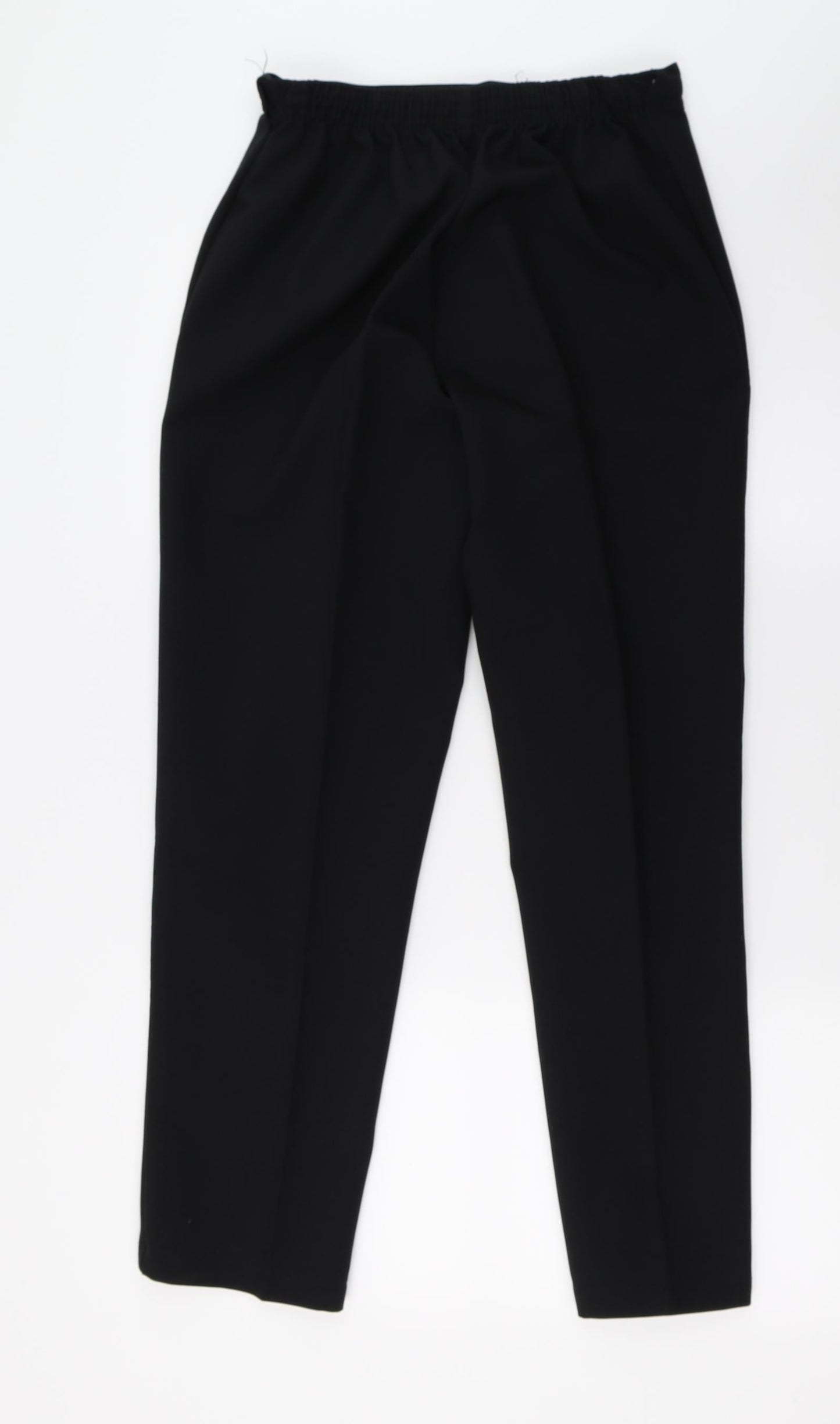 Womens UK Size 12 Preworn Regular Fit Capri Black Trousers