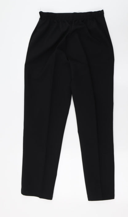 Womens UK Size 12 Preworn Regular Fit Capri Black Trousers