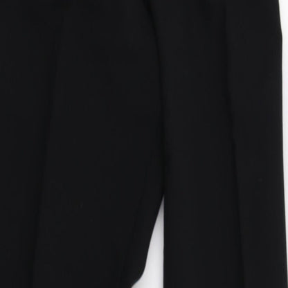 Womens UK Size 12 Preworn Regular Fit Capri Black Trousers