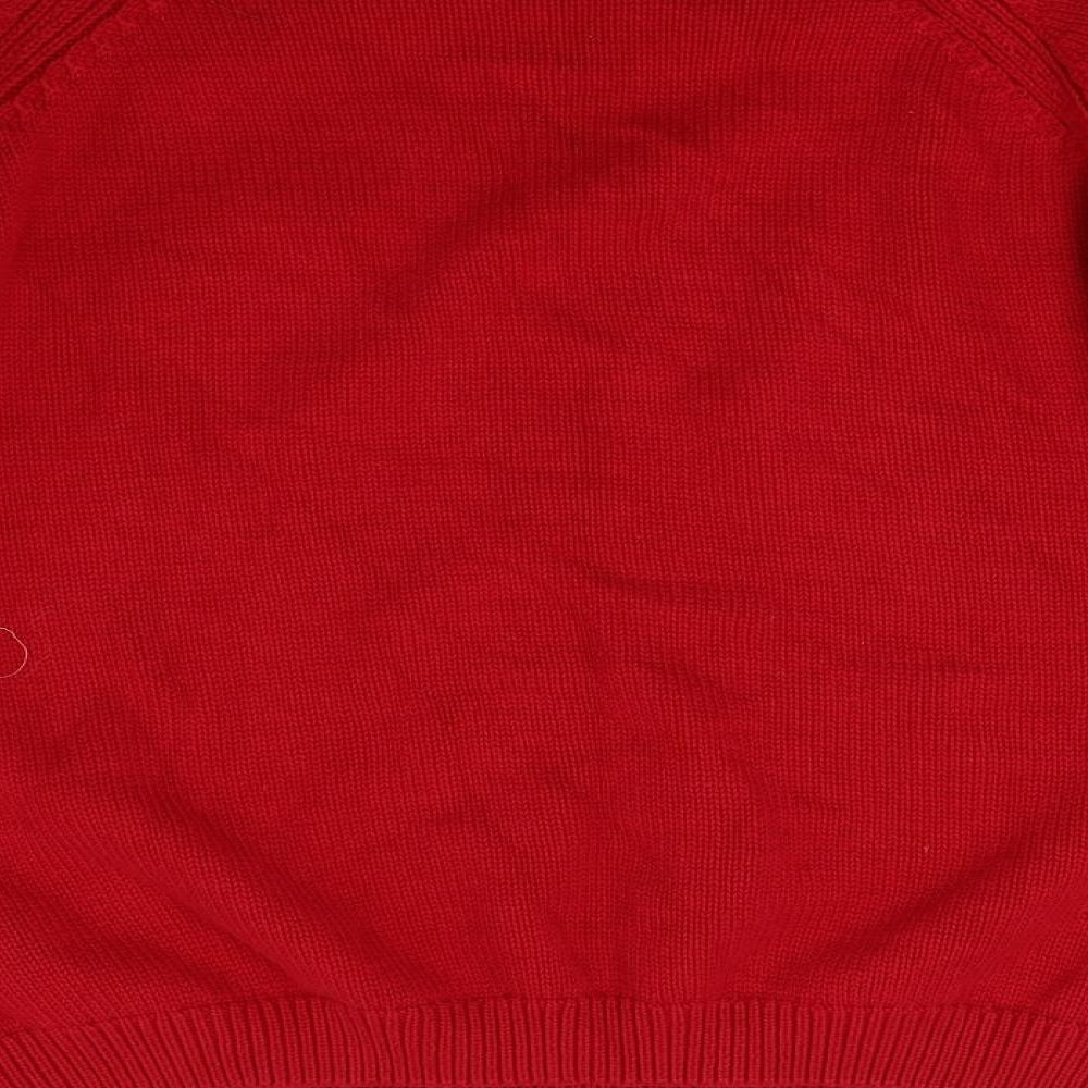 Womens UK Size M isle Red Pullover Jumper