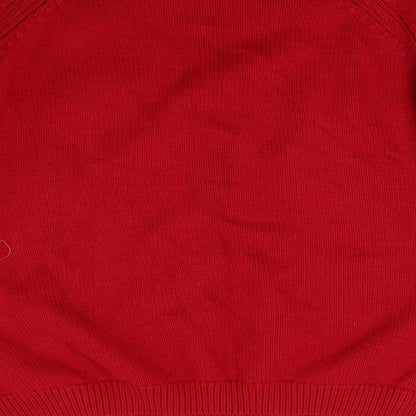 Womens UK Size M isle Red Pullover Jumper