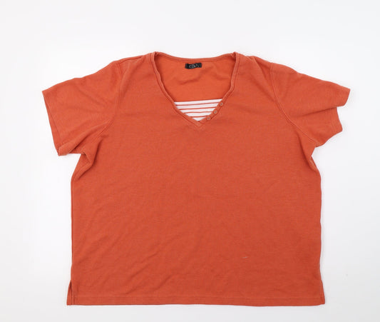 Womens UK Size L BM Orange Pullover Jumper