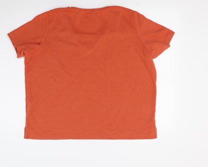 Womens UK Size L BM Orange Pullover Jumper
