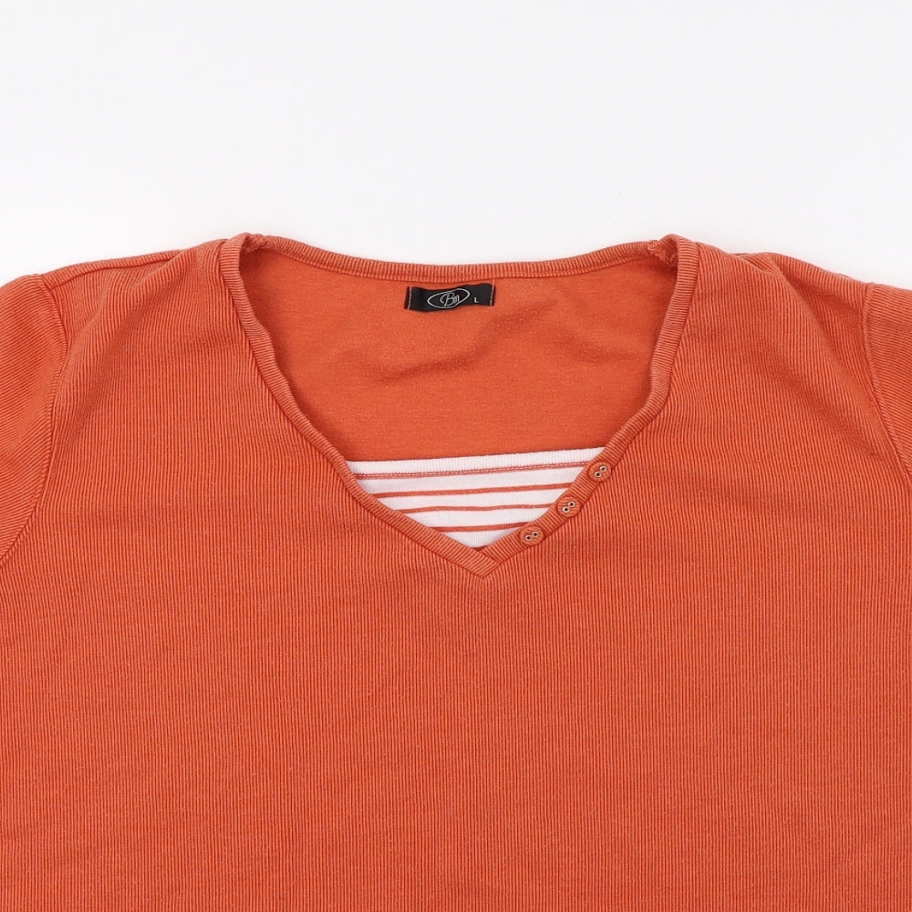 Womens UK Size L BM Orange Pullover Jumper
