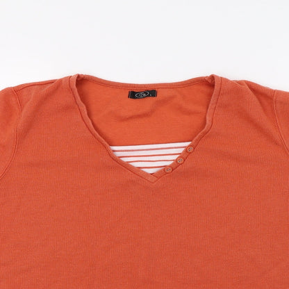 Womens UK Size L BM Orange Pullover Jumper