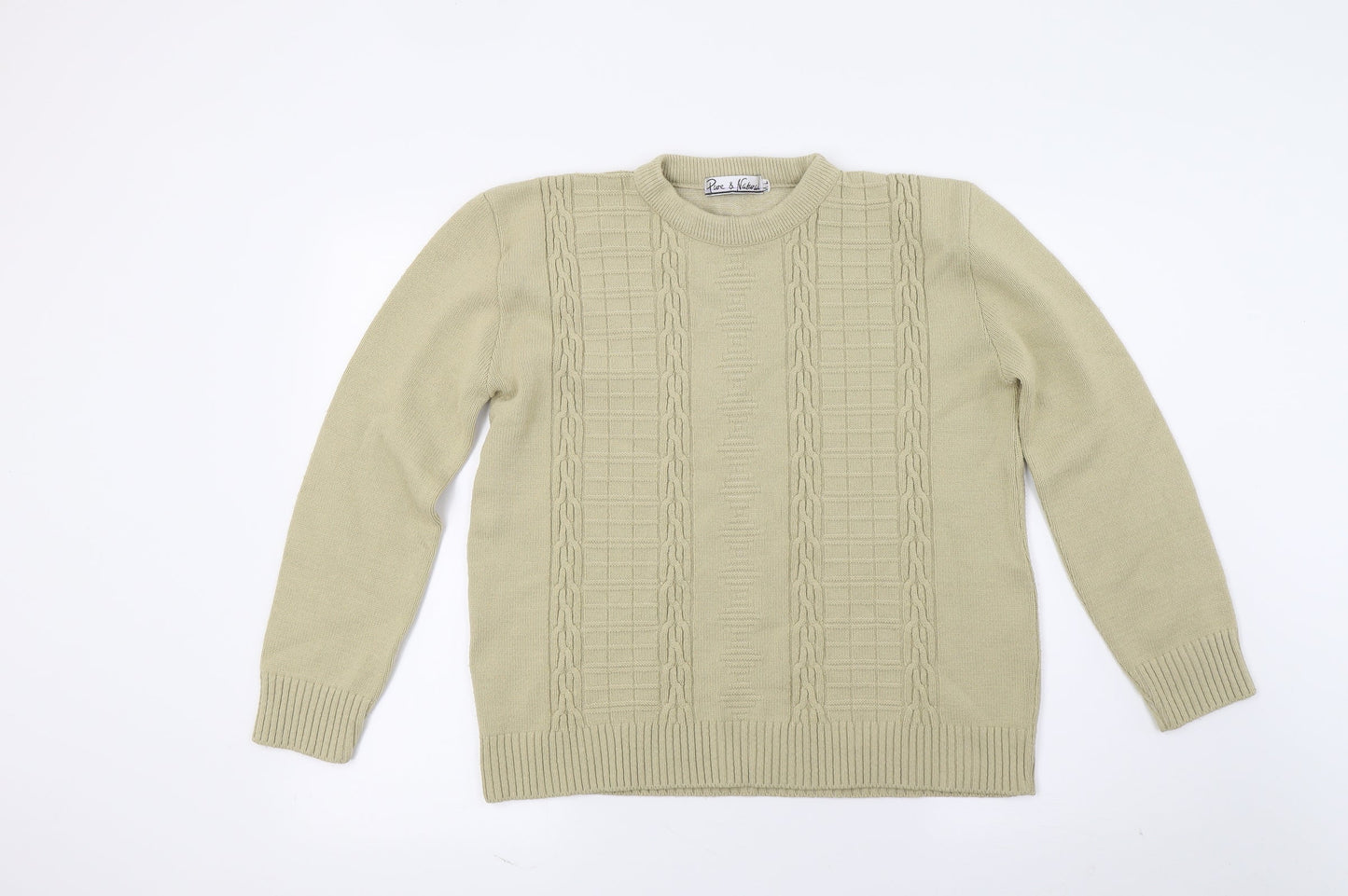 Womens UK Size M Pure & Natural Beige Pullover Jumper