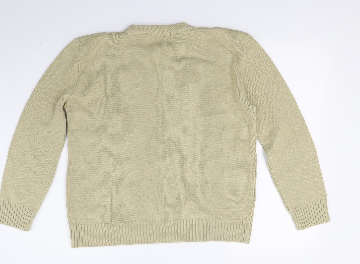 Womens UK Size M Pure & Natural Beige Pullover Jumper