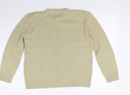 Womens UK Size M Pure & Natural Beige Pullover Jumper