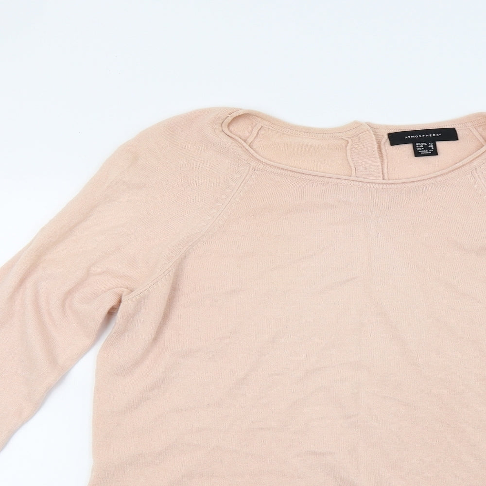 Womens UK Size 12 Atmosphere Beige Pullover Jumper